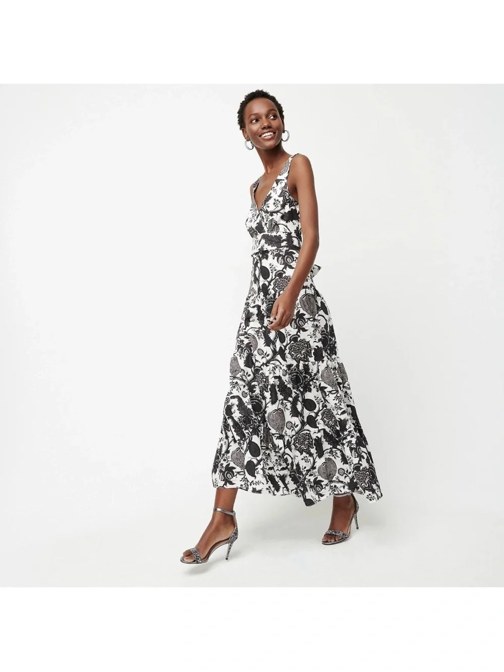 JCREW Tiered sleeveless maxi dress in Ratti® scarf paisley SIZE00 NWT